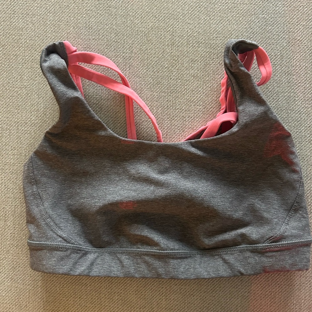 lululemon athletica Gray and Pink Sports Bra